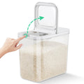 TBMax Rice Flour Storage Container with Automatic Flip-up Lid 25 Lbs | 12.68 Qt, Tall and Narrow Food Storage Flour Bin for Kitchen Pantry Organization, Pet Dog Cat Food Storage Container