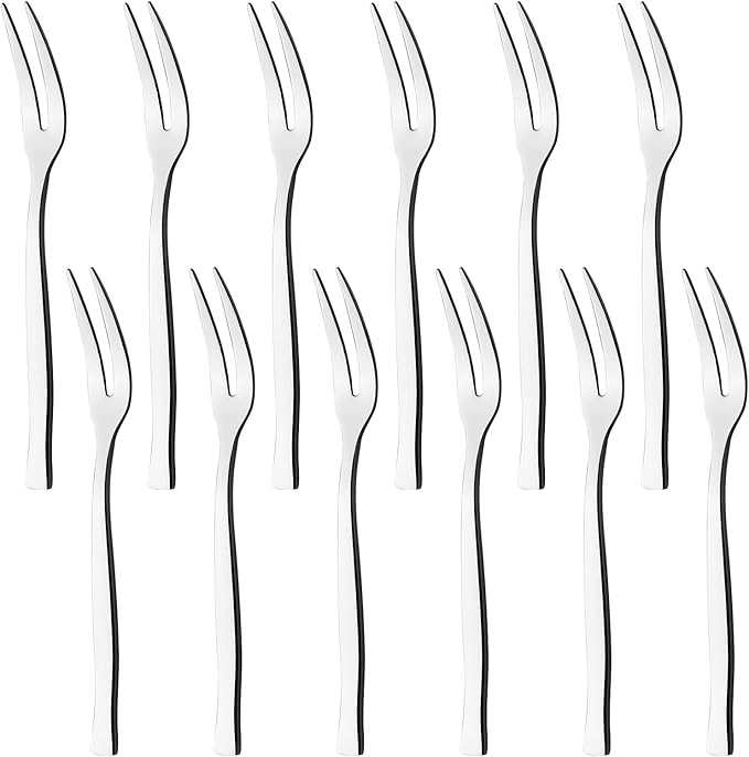 Eagrye Tasting Cocktail Forks, 12-Piece Stainless Steel Fruit Forks, F