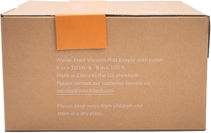 Wevac Vacuum Sealer Bags for Food, 6"x100' & 8"x100' Rolls with Cutter Box