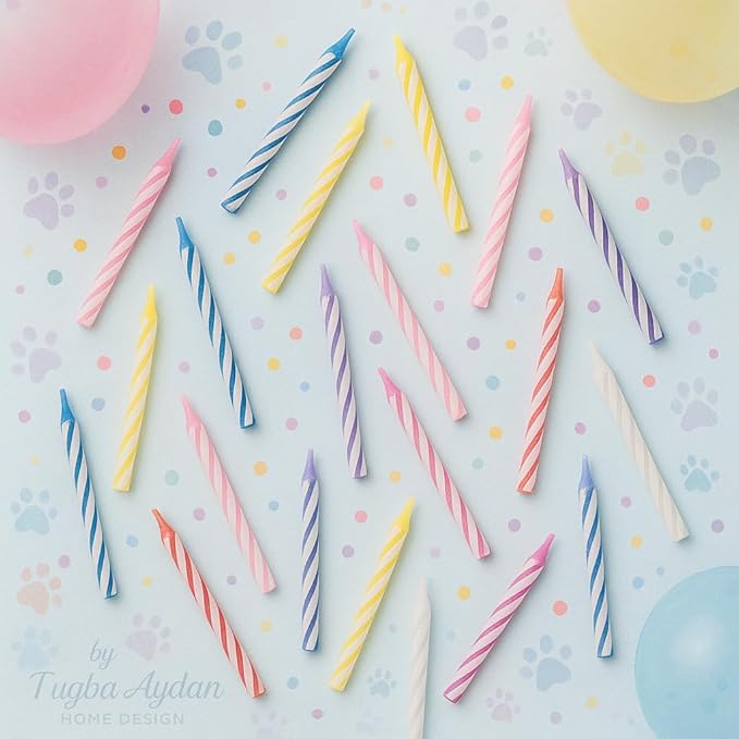 Bulk Birthday Candles for Cake – 72 Count Mixed Color Pack, Traditional Birthday Candles for All Ages & Party Themes
