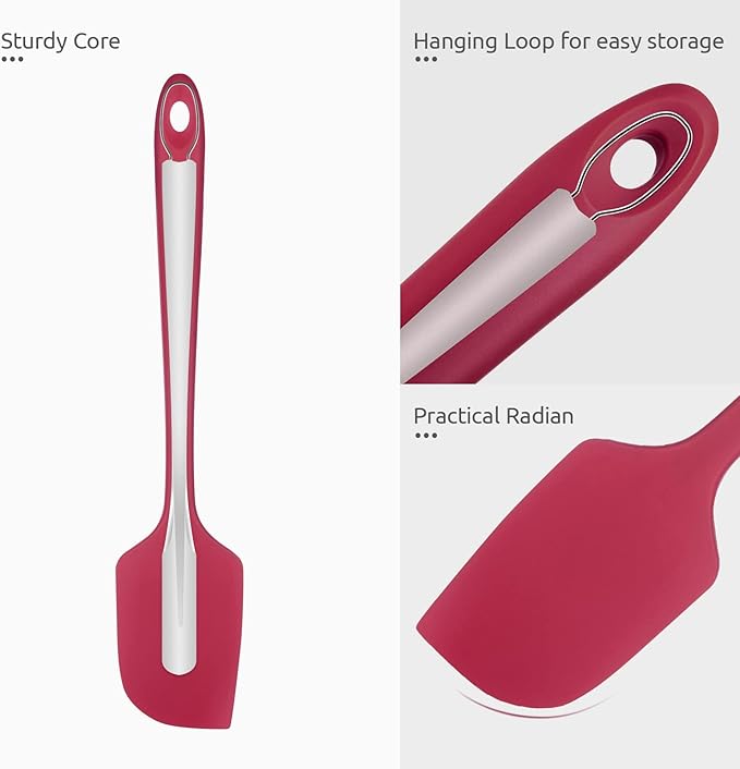 U-Taste 14in Extra Large Silicone Spatula, 480°F Heat Proof Scraper, Red