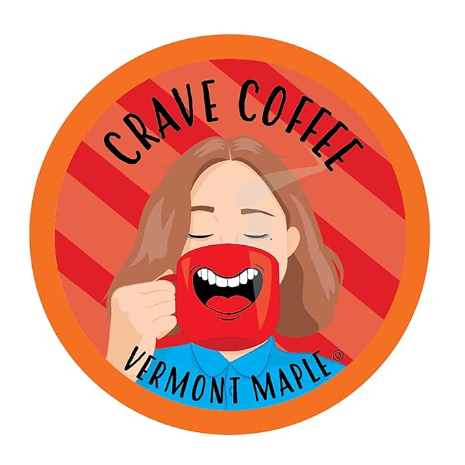 Crave Beverages Flavored Coffee Pods, Compatible with Keurig K-Cup Brewers, Single Serve Vermont Maple, 100 Count