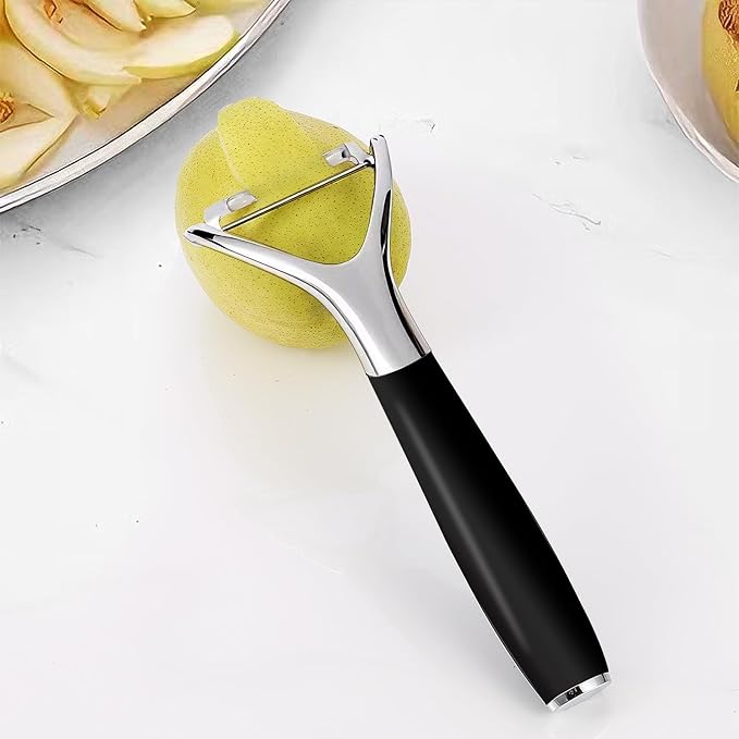 LIIGEMI Fruit Y Peeler, Sharp Blade Apple Peeler with Comfortable Non-slip Plastic Handle, Dishwasher Safe