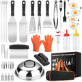 Luyata 39PCS Griddle Accessorie Kits, Outdoor Grilling Tools for Blackstone and Camp Chef, Stainless Steel BBQ Accessorie Grill Spatula Set With Basting Cover Chopper, Scraper, Bottle, Tongs, Egg Mold