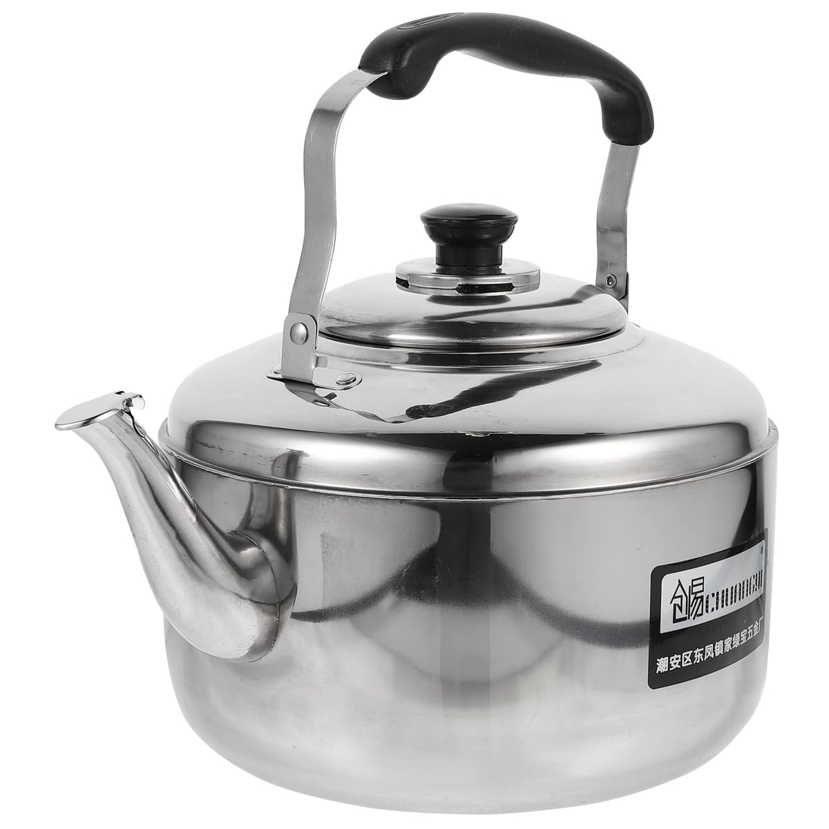 Cabilock Large Capacity Stainless Steel Sounding Kettle for Induction Cooker with Even Heat Transfer Bumpy Base and Comfortable Anti-Scald Handle 9.05X9.05X11.02In