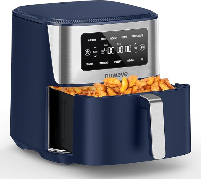 Nuwave Brio Plus 7QT Air Fryer, Extra Crispy Results w/Less Oil, PFAS-Free
