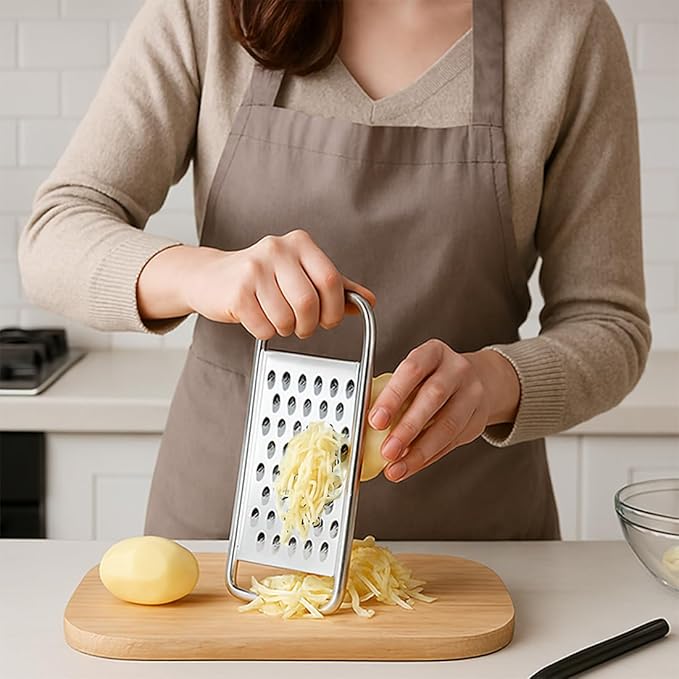 2PCS Flat Handheld Graters, Fine & Coarse, for Cheese, Potato, Vegetable