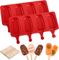 WMKGG Popsicle Silicone Molds Set, 2 PCS Ice Cream Molds