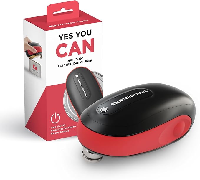 Kitchen Mama One-To-Go Electric Can Opener, Red