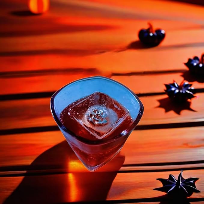 JunWondC Rose Ice Cube Mold, Silicone Ice Tray for Whiskey Cocktails
