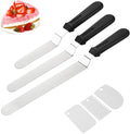 Offset Icing Spatula Set for Cake Decorating, Stainless Steel