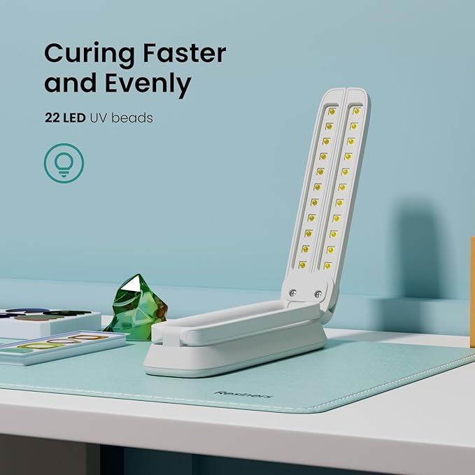 Resiners UV Light for Resin Curing, Wireless Rechargeable 3-in-1 UV Lamp