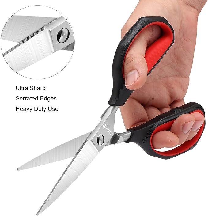 LIVINGO 8.5" Heavy Duty Kitchen Shears Stainless Steel Come Apart Scissors
