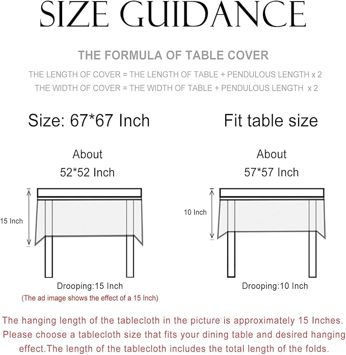 patdrea Vintage French Linen Tablecloth,Square,67"x67"