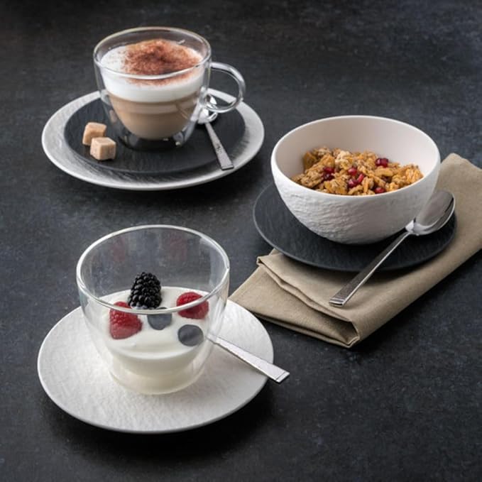 Villeroy & Boch Manufacture Rock Blanc Small Bowl, Perfect for Finger Foods, Snacks or Rice, Premium Porcelain, Made in Germany, 6.75 oz Capacity, 4.25 x 2.5 in, Matte, Creamy White