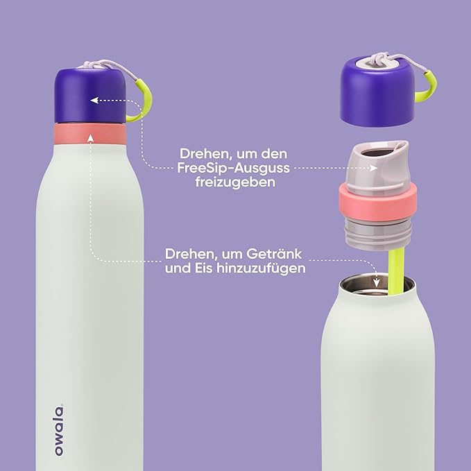 Owala FreeSip Twist Stainless Steel Water Bottle 24 oz Minty Horizons