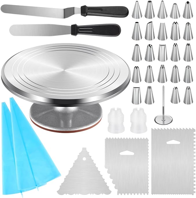 Kootek 35 Aluminum Cake Decorating Kit, Baking Tools for Beginners & Pros