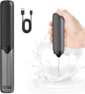 Soenglyun Electric Milk Frother Handheld Foam Maker, Black