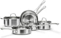 Stainless Steel Cookware Set,Tir-Ply Pots and Pans Set,13 Pcs Stainless Steel Induction Kitchen Cookware Sets,PFOA Free, Frying Pans, Butter warmer,Saute Pan & Stock Pot,Compatible with All Cooktops