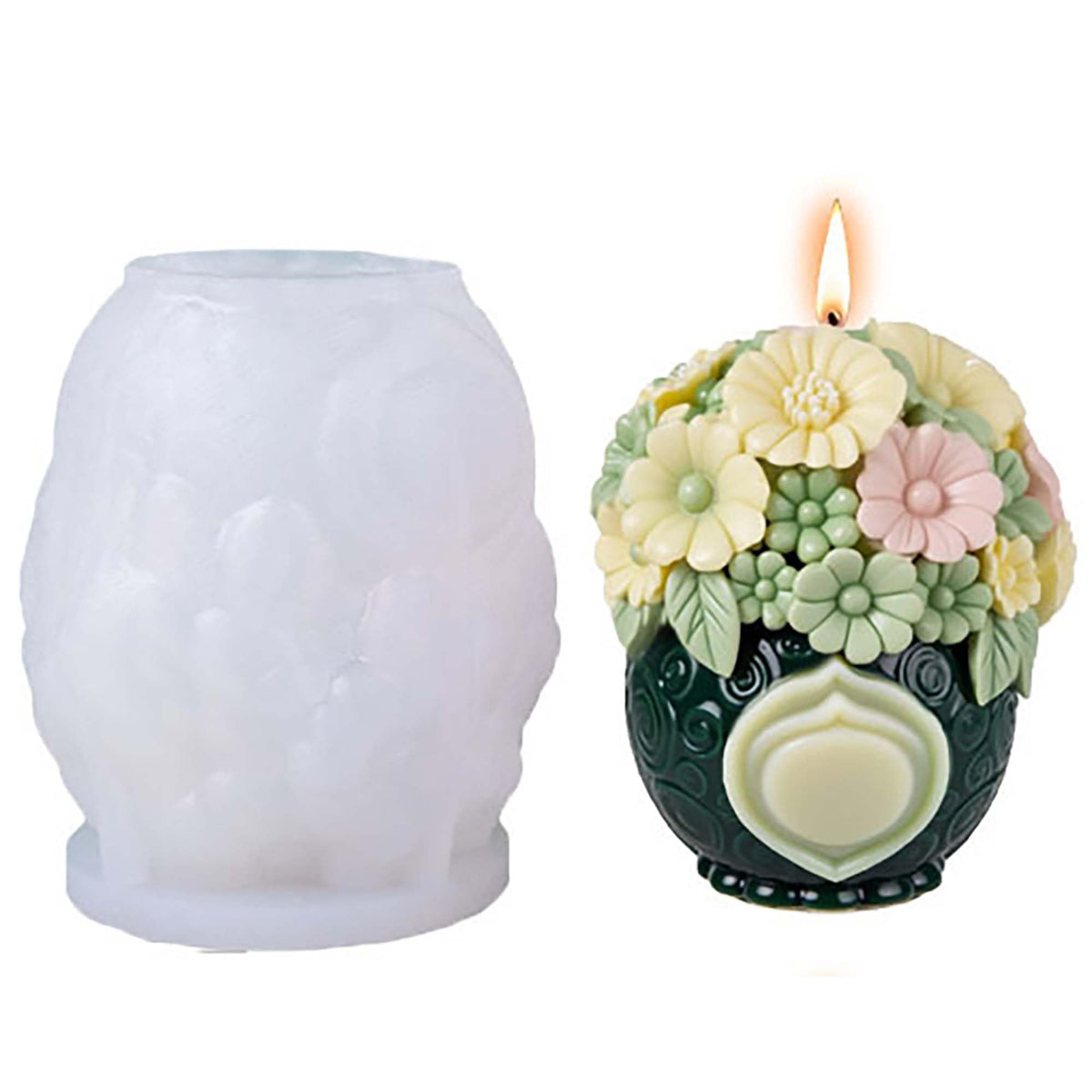 Wave Candle Mold Resin Casting Molds - Jewelry, Candle Making & Craft Supplies - 3D Silicone Mold