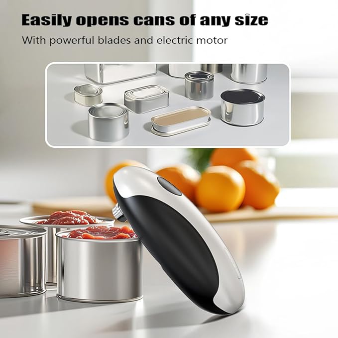 ZEUSORA Electric Can Openers in 2026: Automatic Can Opener Electric with Rechargeable. The Can Opener Creates A Smooth Edge, Making It The Best Gift for Seniors And Kids. White