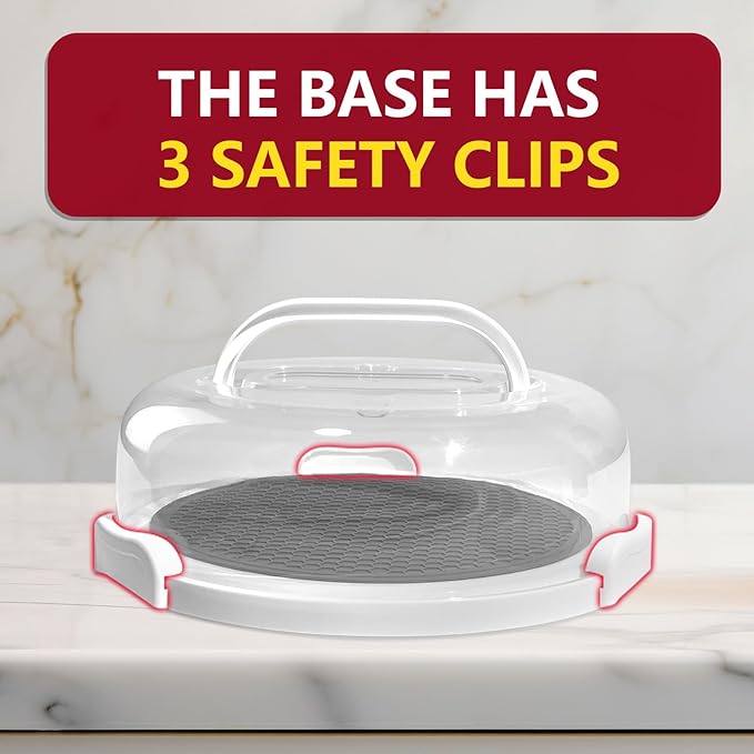 Tmrioplep 2 Pack Pie Carrier with Lids and Handles, Loadable Cupcake or Pizza Storage Containers, Includes Insulated Bags and Insulated Non-Slip Pads, Perfect for Transportation (Red)