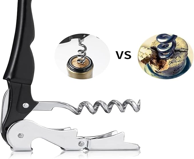 Kit-Home Professional Waiter Corkscrew Wine Openers Set (4 PCS),Upgraded with Heavy Duty Stainless Steel Hinges Wine Key for Restaurant Waiters, Sommelier, Bartenders