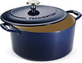 Tramontina Bestow Enameled Cast Iron 7-Qt Oval Dutch Oven Pot with Lid