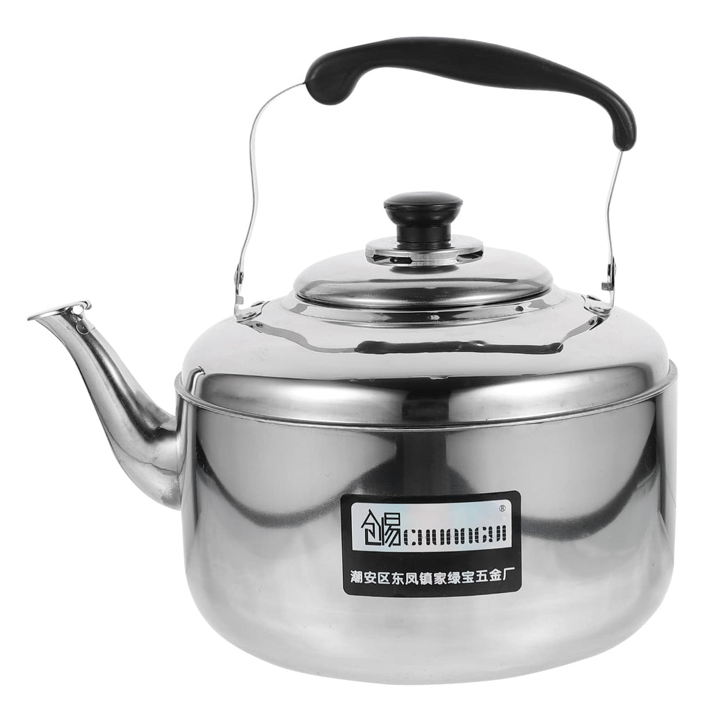 Cabilock Large Capacity Stainless Steel Sounding Kettle for Induction Cooker with Even Heat Transfer Bumpy Base and Comfortable Anti-Scald Handle 9.05X9.05X11.02In
