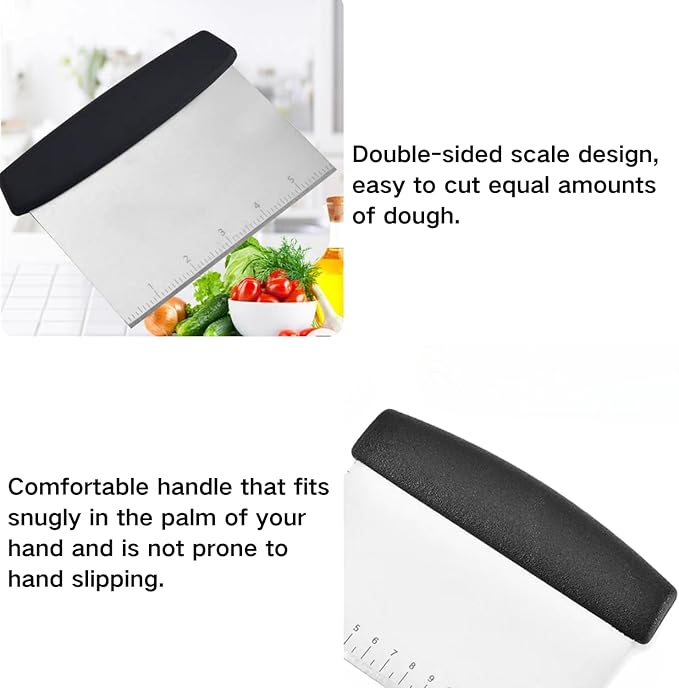 Auktosmn Large Number Cookie Cutter Set with Dough Scraper&Chopper-9 Piece-3.25 Inch-Number 0-8-Birthday Cookie Cutter Shape for Baking-Stainless Steel Kitchen Utensil