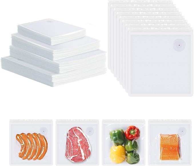 Reusable Vacuum Seal Bags, BPA-Free Food-Grade, Leakproof & Odor-Resistant, Freezer & Microwave Safe, Clear Storage Bags for Meat, Seafood, Snacks & Dry Goods, 30 Pack (10.24" x 13.39")