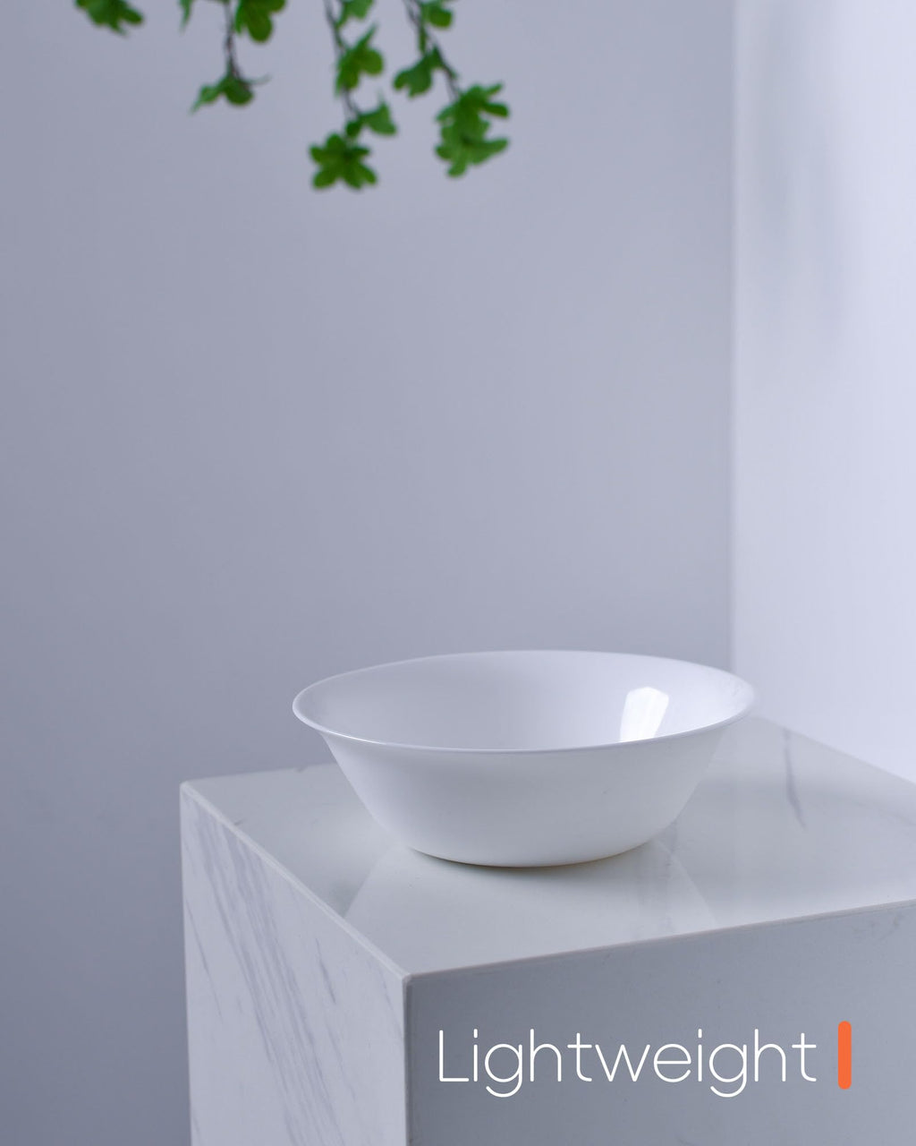 LaGlint 16 OZ Max White Opal Glass Cereal Bowl Set of 4, 6.5 Inch
