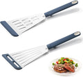 2-Piece Silicone Fish Spatula for Nonstick Cookware,Thin Slotted Turner