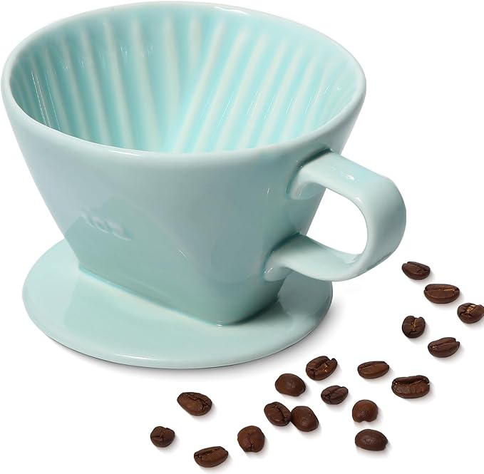 LHUKSGF Pour Over Ceramic, Coffee Dripper Ceramic Coffee Maker,Green