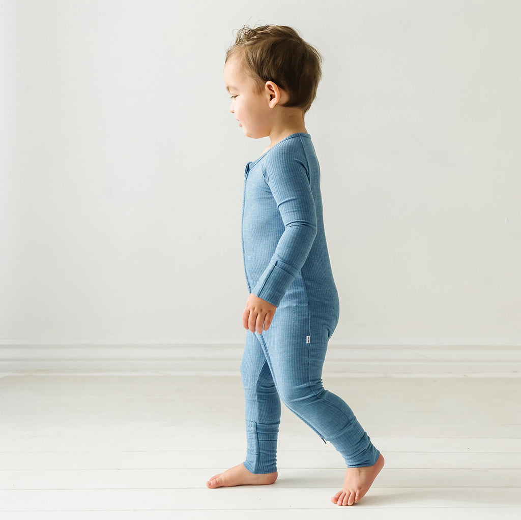 Little Sleepies Baby Pajamas, Heather Blue, 3T