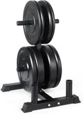 CAP 190lb Elite Olympic Bumper Plate Set with Compact Storage Rack