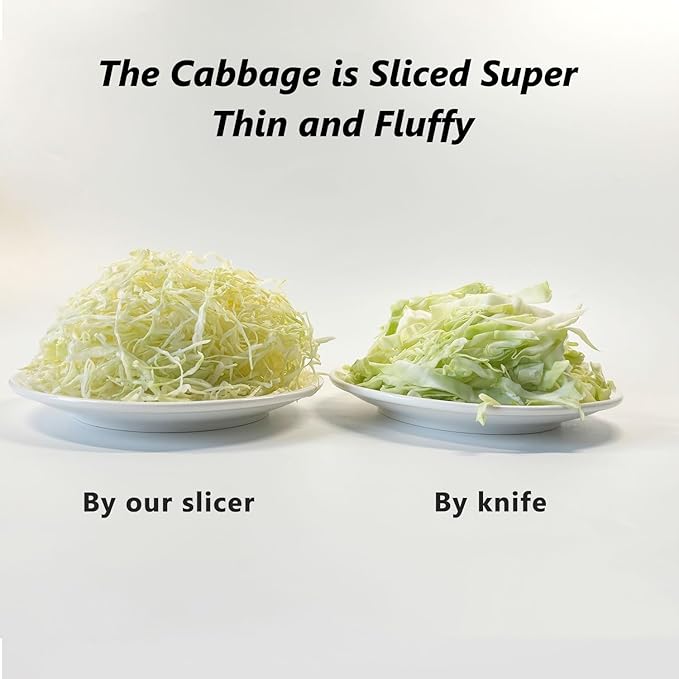RCOAIMT Large Cabbage Slicer, 1mm Ultra-Thin Mandoline Slicer with Safety Guard & Cleaning Brush, Stainless Steel Vegetable Shredder for Coleslaw, Sauerkraut, Salad, Onion, Potato Chips, Green