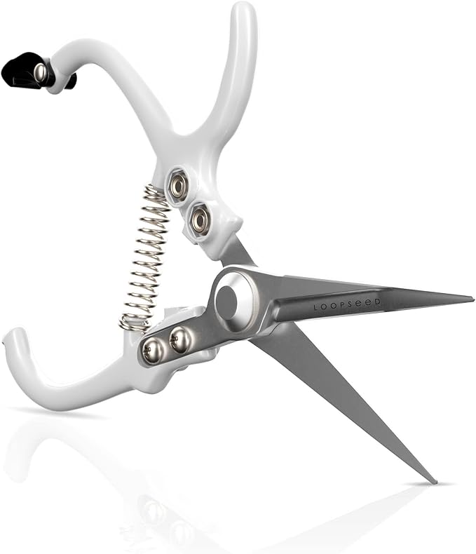 Loopseed Precision Plant Pruning Shears - Straight Blade, White