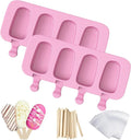 Ozera 2 Pack Popsicles Molds, Cake Pop Molds, Pink
