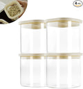CozNido Small Glass Food Storage Containers with Glass Lids 4 pcs 24fl.oz