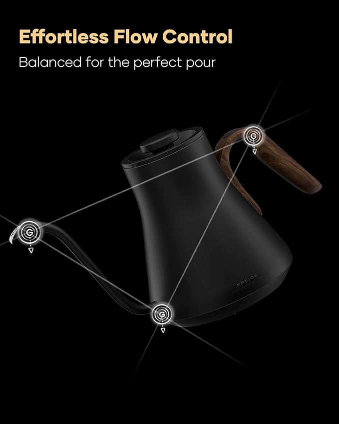 INTASTING Gooseneck Electric Kettle with ±1℉ Temperature Control 0.9 Liter