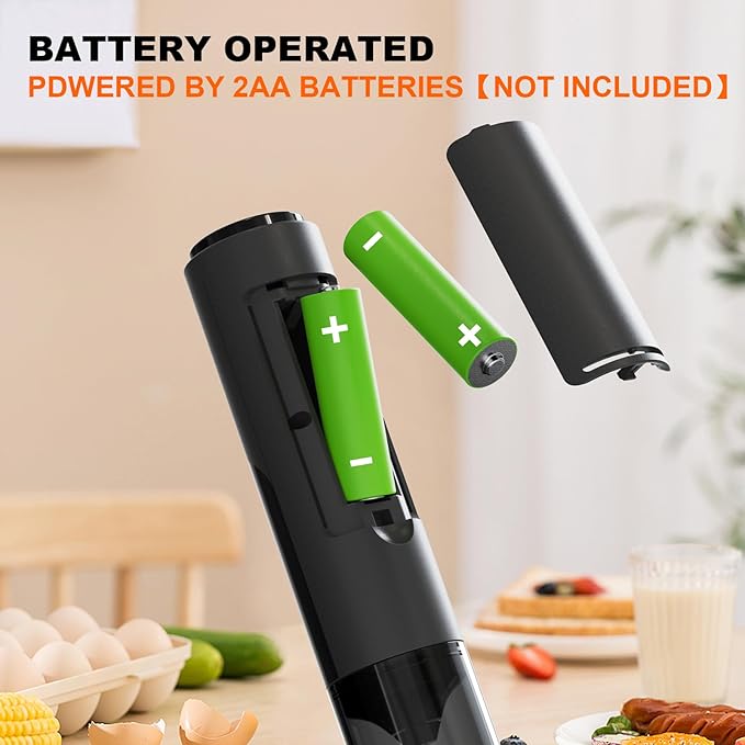 Soenglyun Electric Milk Frother Handheld Foam Maker, Black