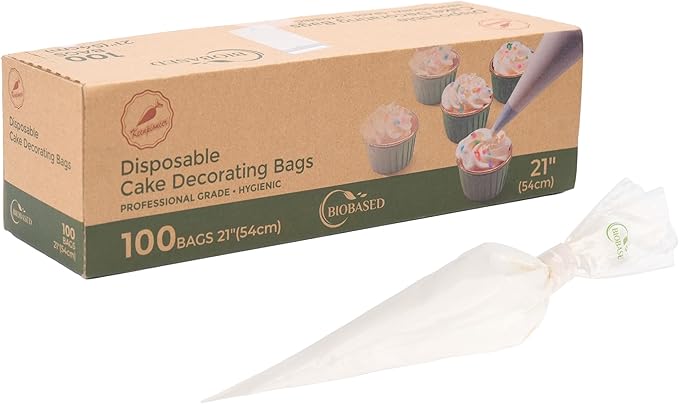 Keenpioneer Disposable Piping Bags, Biobased, 21 Inch