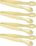 MSY BIGSUNNY 4 Inch Sugar Cube Tongs, Stainless Steel Mini Appetizer Tongs, Small Serving Tongs Tiny Food Clips for Tea Party, Coffee, Bar, Desserts - Set of 4, Gold