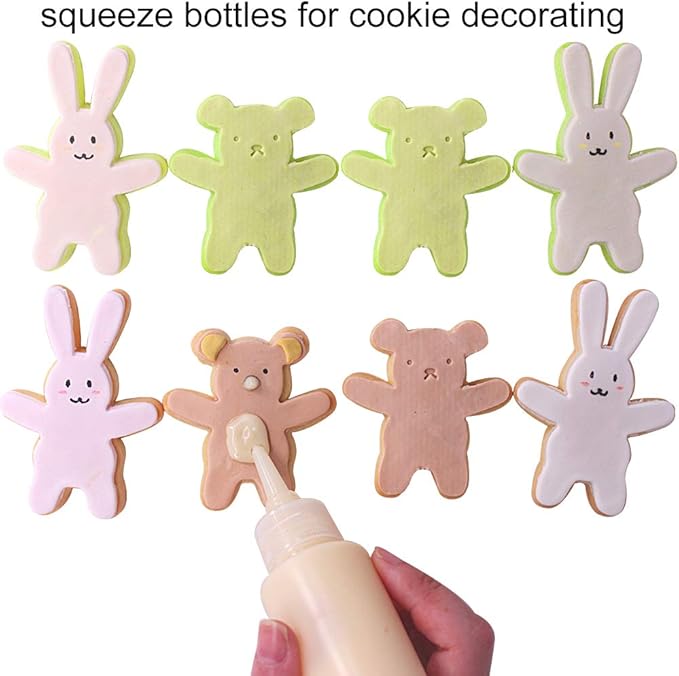 Belinlen 24 Pack 1-Ounce Plastic Squeeze Bottles with Measurement