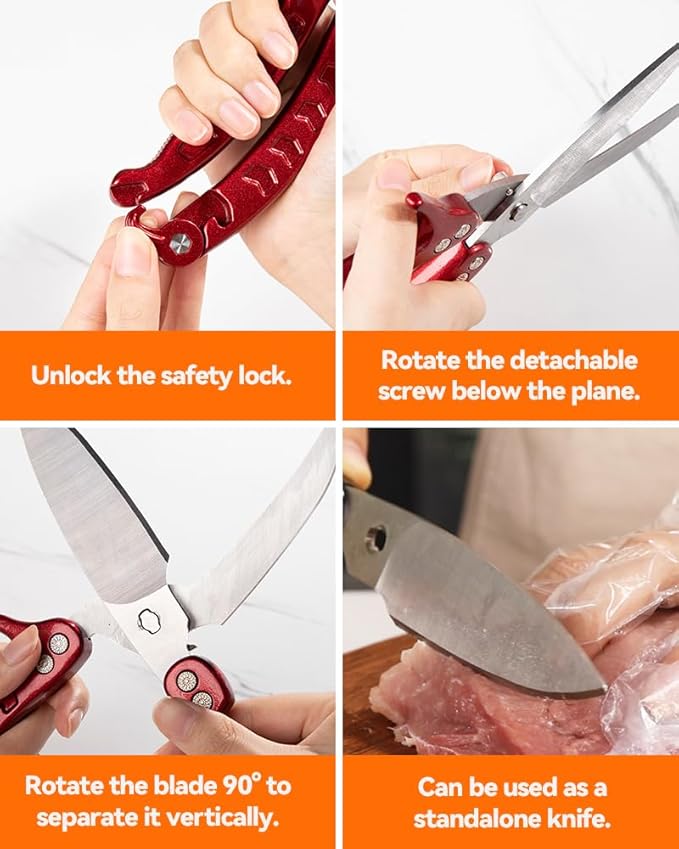 Brigii Kitchen Shears, Heavy Duty Poultry Shears, Detachable Scissors