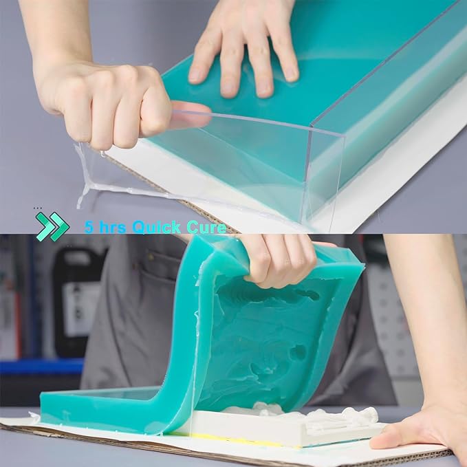 BBDINO Super Elastic Liquid Silicone Mold Making Kit 8A Jade Green 4.4 Lbs