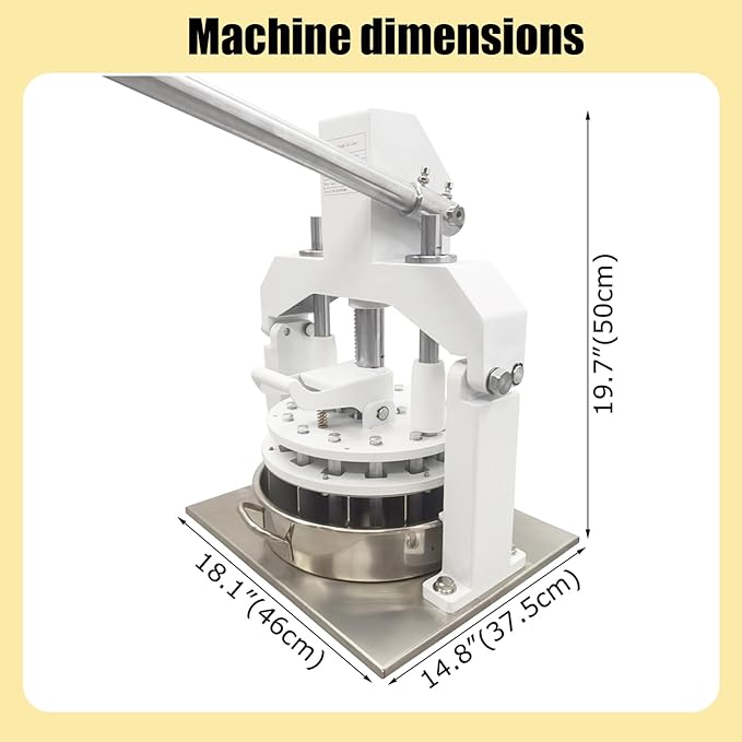 IntXanth 12PCS Table Top Manual Dough Divider 3.17oz-16.93oz Each Piece Hydraulic Hand Dough Cutter Bakery 304 Stainless Steel Tray
