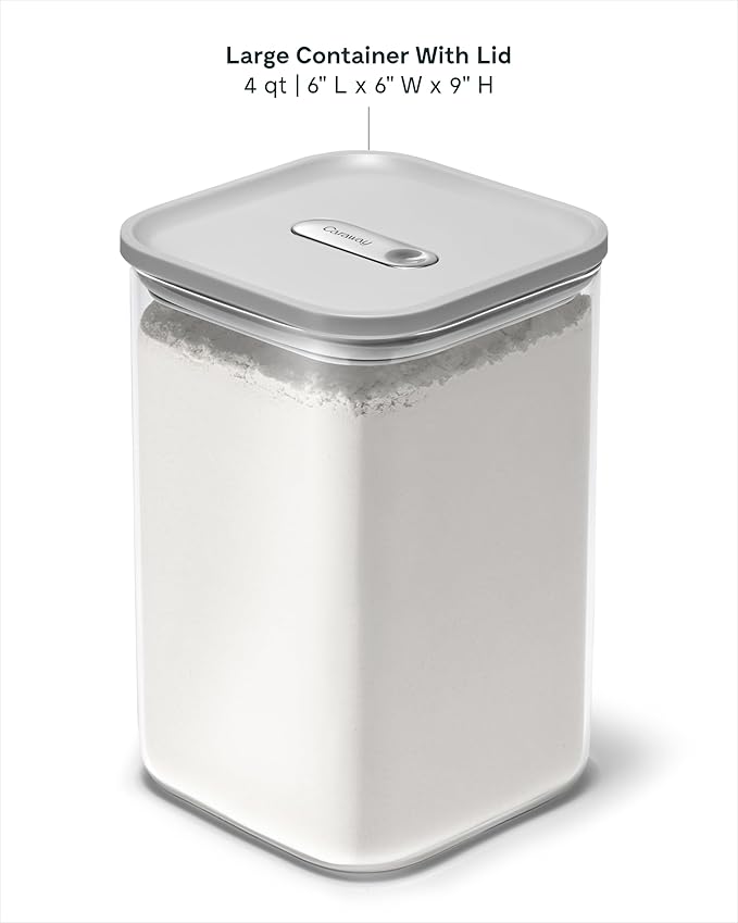 Caraway 4 qt Glass Airtight Food Storage Container with Lid