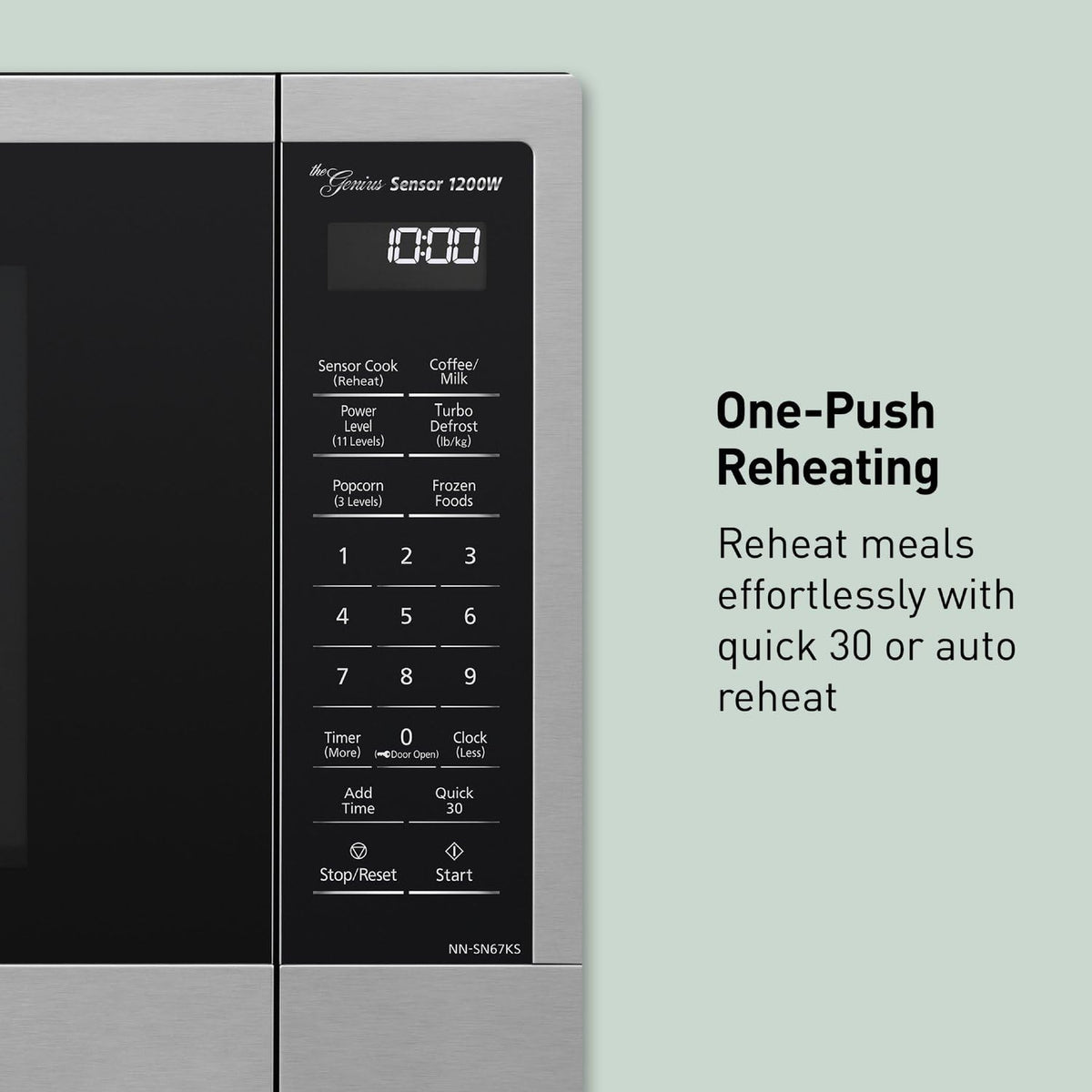 Panasonic NN-SN67KS Microwave Oven, 1.2 cu.ft, Stainless Steel/Silver